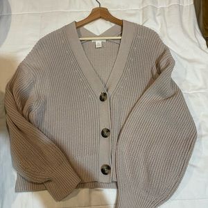 H&M chunky knit three button cardigan